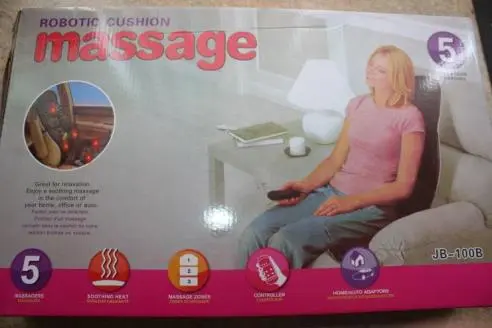 Photo from the official notice: Robotic Massage Cushion JB-100B — electric shock risk