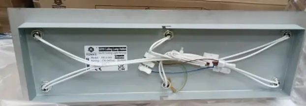 Photo from the official notice: ROMKE GU10 Ceiling Lamp Holder sold via Amazon — electric shock risk