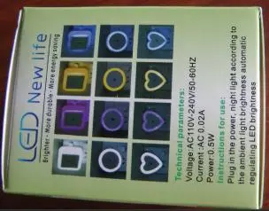 Photo from the official notice: Selcouth Yyds LED Night Light sold via Amazon — fire risk