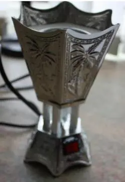 Photo from the official notice: Silver Incense Burner — electric shock risk