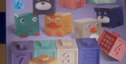 Photo from the official notice: Soft Glue Animal Building Blocks — suffocation risk