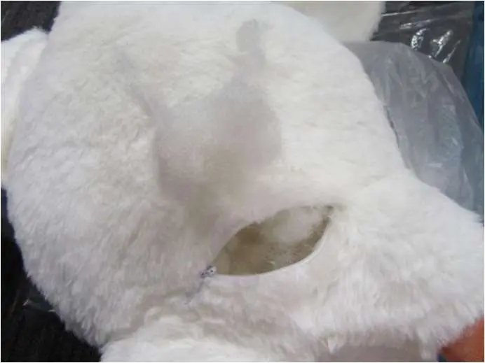 Photo from the official notice: Soft Toy Goose sold via eBay — choking risk