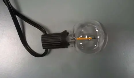 Photo from the official notice: Svater 50FT Outdoor String Lights LED Mains Powered sold via Amazon — electric shock risk
