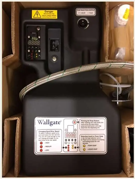 Photo from the official notice: THRII hand wash dryer - Wallgate Ltd — fire risk