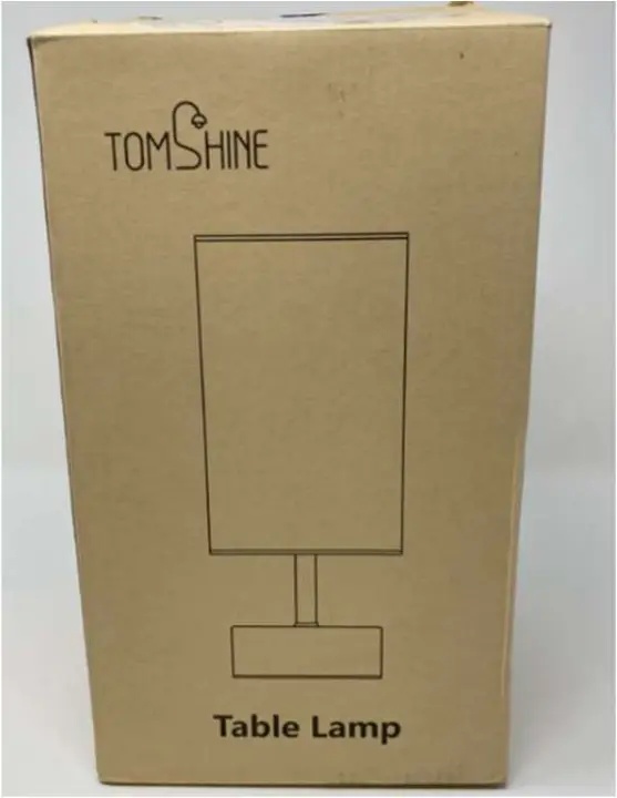Photo from the official notice: Tomshine Touch Control Bedside Table Lamp sold via Amazon — electric shock risk