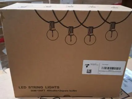 Photo from the official notice: Vanranger LED String Lights — fire risk