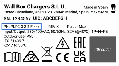 Photo from the official notice: Wallbox Pulsar Max UK Electric Vehicle Charging Point — fire risk