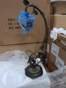 Photo from the official notice: WERFACTORY Table Lamp, S160G80T28 sold via Amazon — electric shock risk