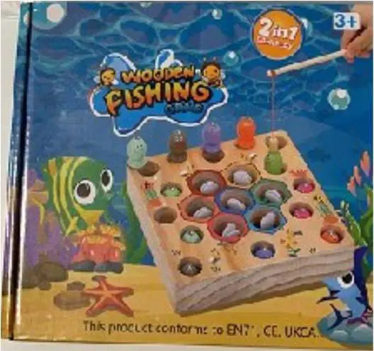 Photo from the official notice: Wooden Fishing Game Toy sold via eBay — choking risk