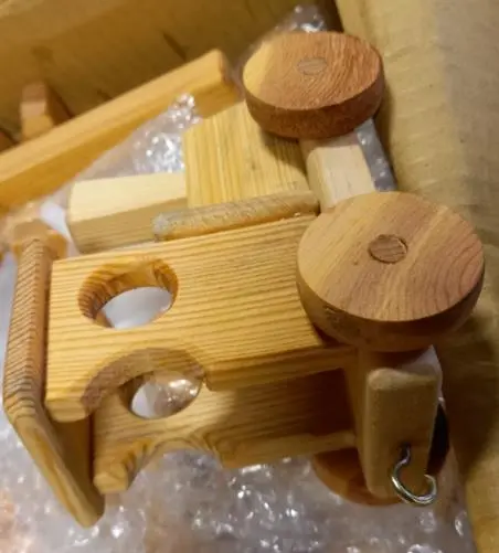 Photo from the official notice: Wooden Toy Tractors and Balers (2208-0456 / 2208-0460) — choking risk