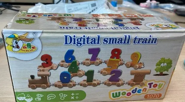 Photo from the official notice: You De Le Digital Small Train Toy sold via Wish — choking risk