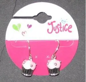 Justice Cupcake Earrings (Light Pink) Style #5758