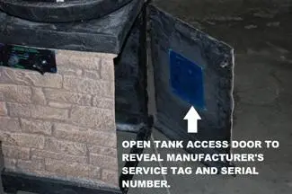 Location of serial number on recalled fire column