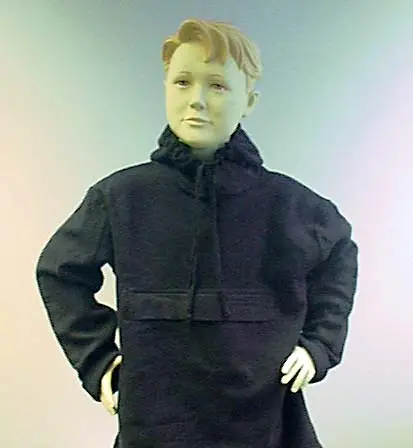 Recalled USA Olympic brand reversible boys jacket, polar fleece gray side