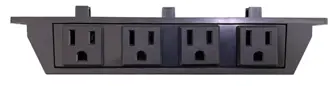 View of outlets in back of control box