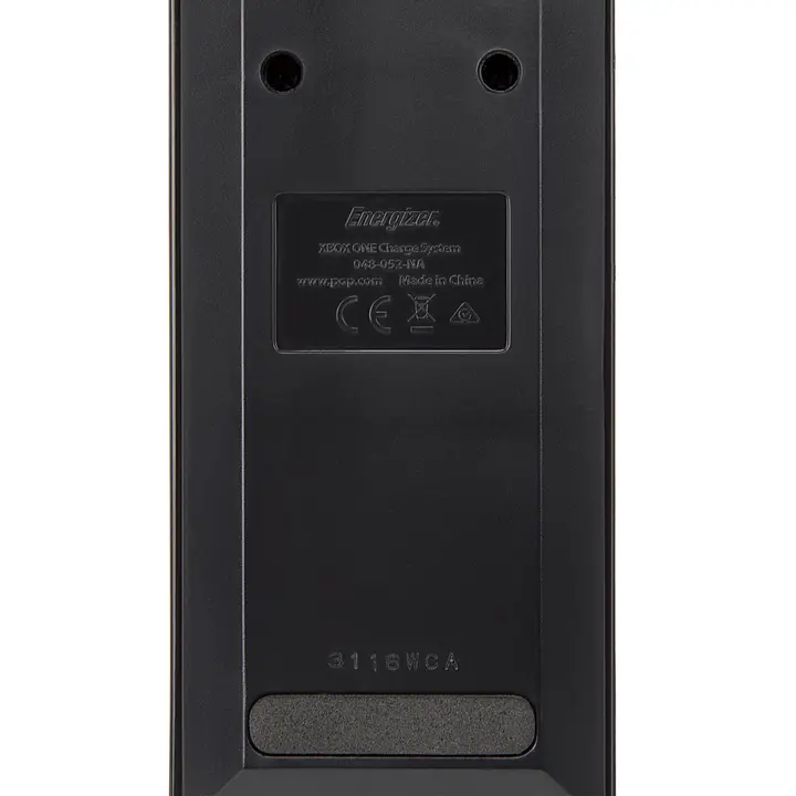 Label on back of charger