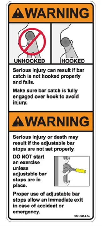 Recalled Cybex Smith Press model label