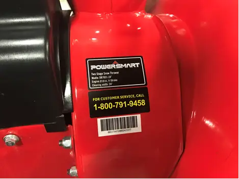 Photo from the official notice: Amerisun Recalls to Repair Snow Blowers Due to Injury Hazard
