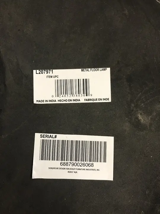 Photo from the official notice: Ashley Furniture Recalls Floor Lamps Due to Burn Hazard (Recall Alert)