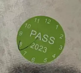 Date code on back of mirror