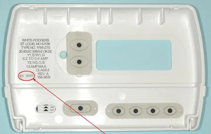 Photo from the official notice: White-Rodgers Recalls Home Heating and Cooling Thermostats Due to Fire Hazard (11096)