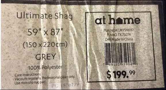 Ultimate Shag Rug Label