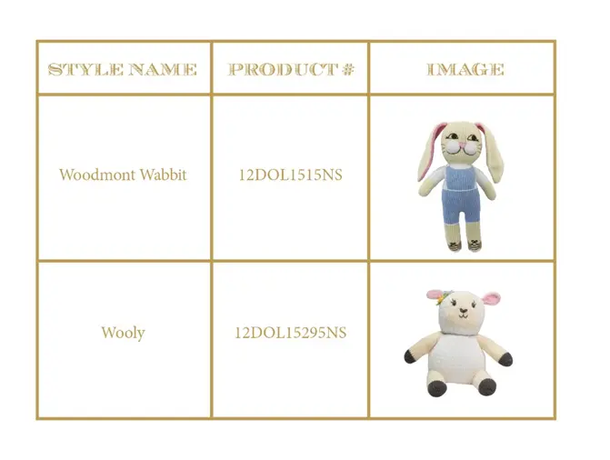 Recalled Beaufort Bonnet Company Handmade Knit Dolls.