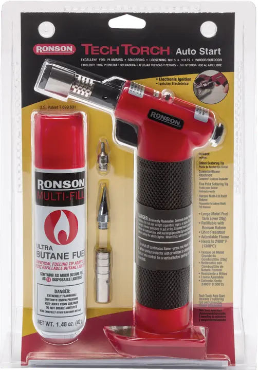 Recalled Ronson Tech Torch Auto Start in Clamshell Packaging