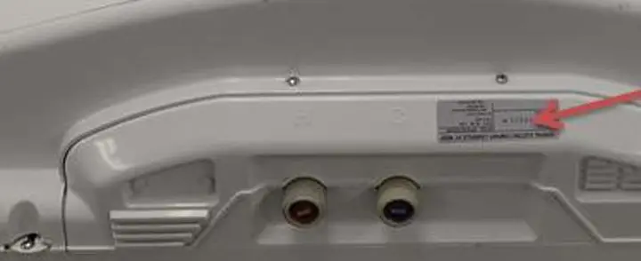 GE Profile™ top-loading clothes washer model number location