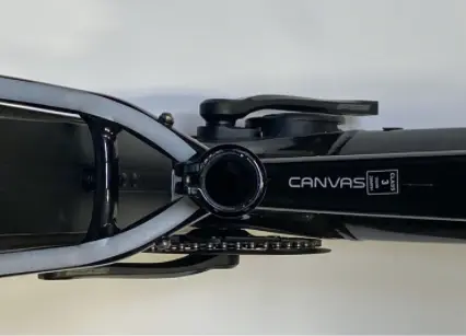 "Canvas" decal on the top tube of Cannondale Canvas NEO Bicycle