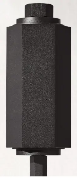 Recalled RH Lambeth hexagonal floor torch -iron finish