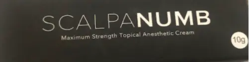 Recalled Scalpa Numb Maximum Strength Topical Anesthestic Cream - Package Front