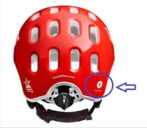 S appears on the back of the recalled helmet