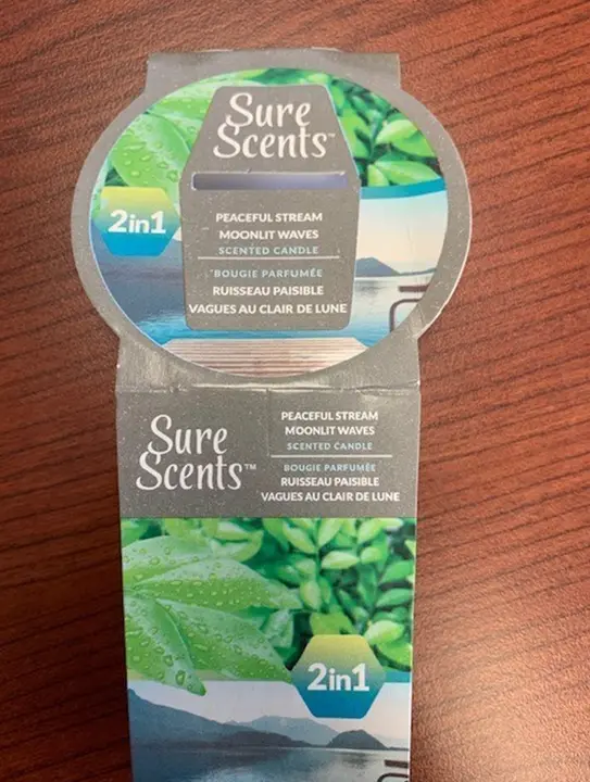 Recalled Sure Scents 2-1 Peaceful Stream/Moonlit Waves Candle