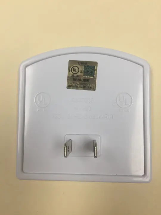 Back of recalled night light