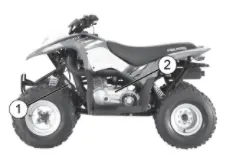 The VIN is located on the vehicle’s front left frame as noted by the number 1