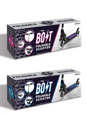 Recalled Bolt Foldable Scooters in packaging