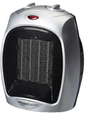 AmazonBasics 1500 Watt Ceramic Space Heater No. B074MX8VNR