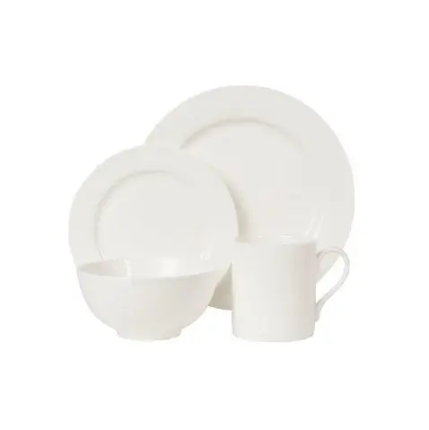Recalled Fitz and Floyd Nevaeh White Can Mug Sold with Dinnerset
