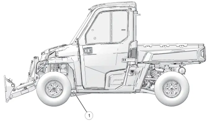 Location of VIN number on recalled utility vehicles