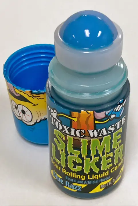 Recalled Slime Licker Sour Rolling Liquid Candy – Blue Razz
