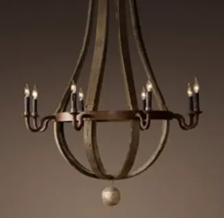 Recalled 8-Arm Wine Barrel Chandelier
