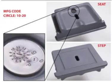 Manufacture code 10-2020 can be found on the removable seat/step