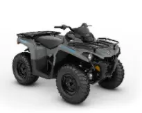 Recalled MY21 Can-Am Outlander DPS 450 Granite Gray-Octane Blue, also sold in Camo and Tundra Green