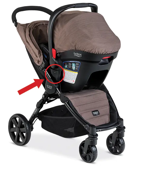 B-Agile 4 stroller (in travel system mode)
