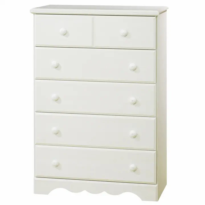 Summer Breeze style 5-drawer chest in white