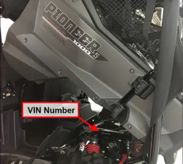 Pioneer 1000 Location of VIN Number