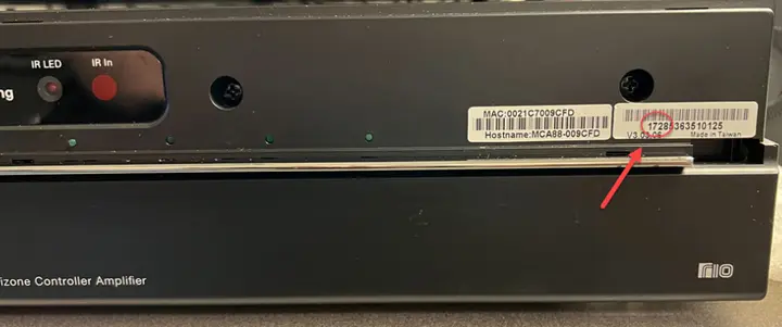 Serial number highlighting first four digits (2047 through 2307)