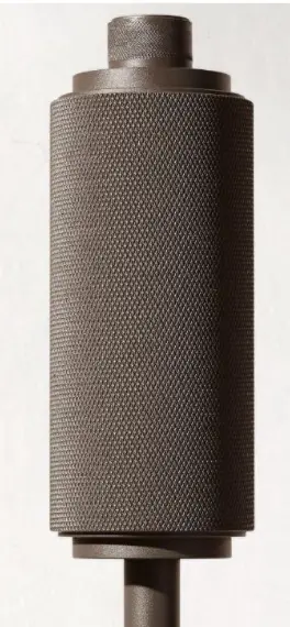 Recalled RH Lambeth knurled floor torch -weathered bronze finish