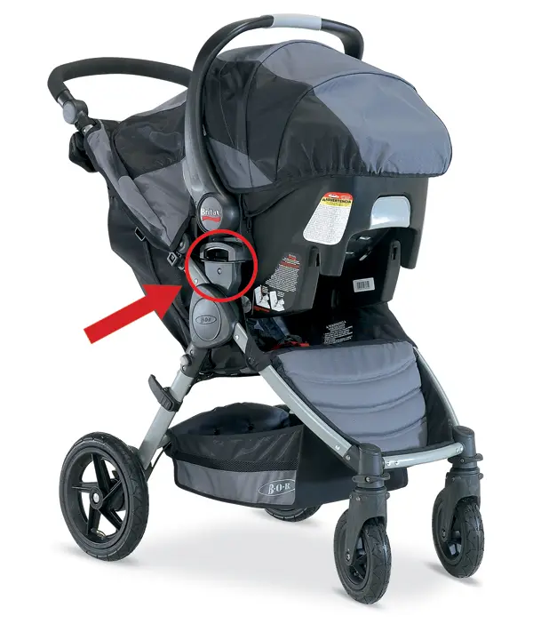 BOB-Motion stroller (in travel system mode)